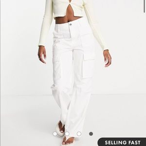 Bershka Straight Leg Cargo Pants